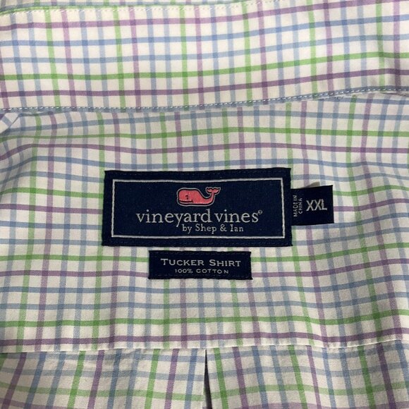 Mens Vineyard Vines Plaid Tucker Shirt, Size XXL - Picture 3 of 4